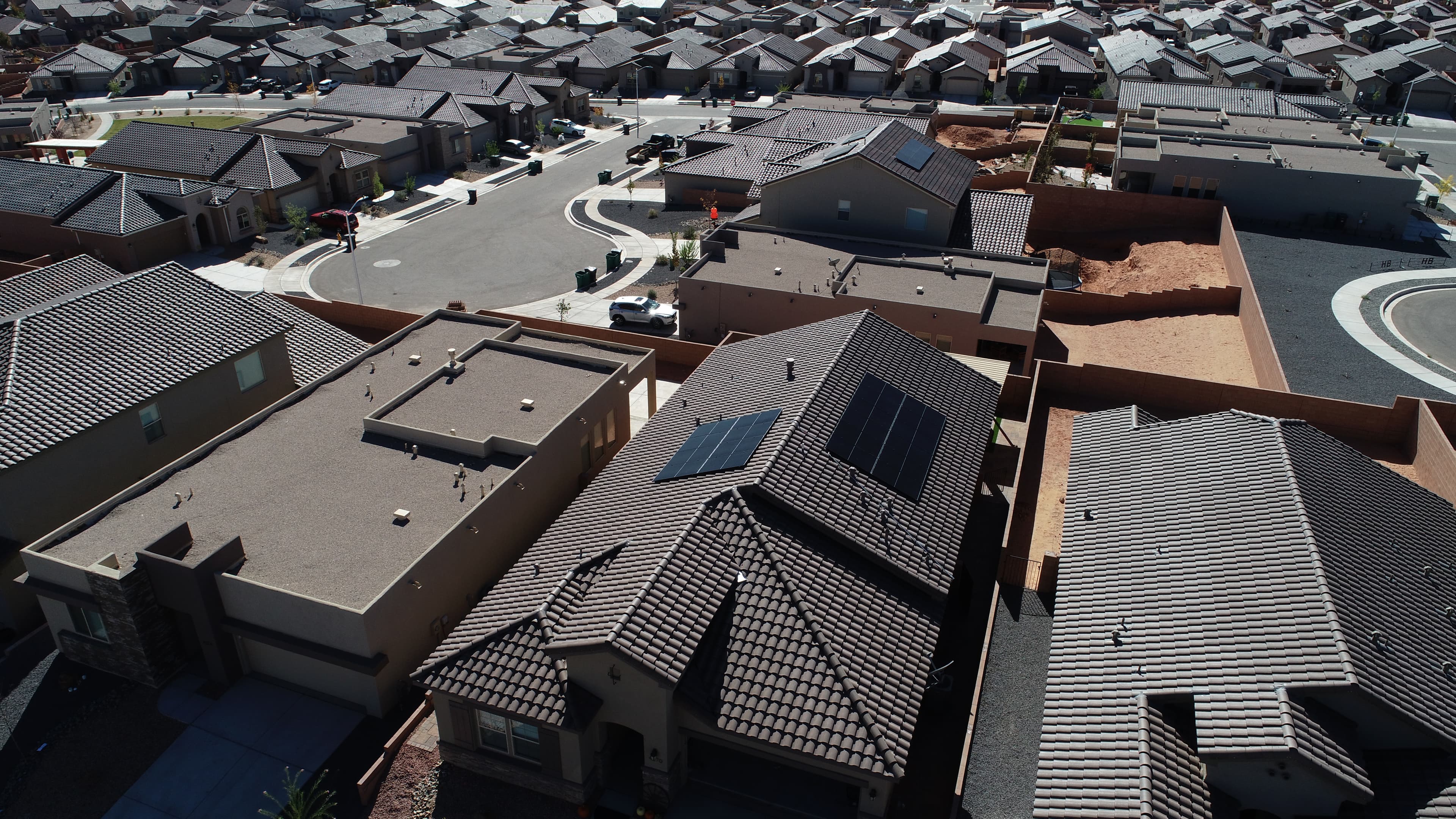 Large 4k image of Meraki Solar installation on rooftop.